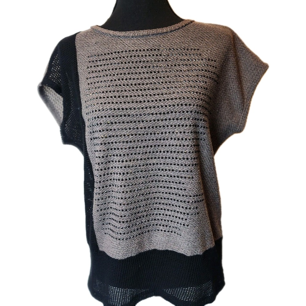 Vocal Womens S Top Olive Green Rhinestone Sheer Mesh  Grunge USA Rock Biker Army